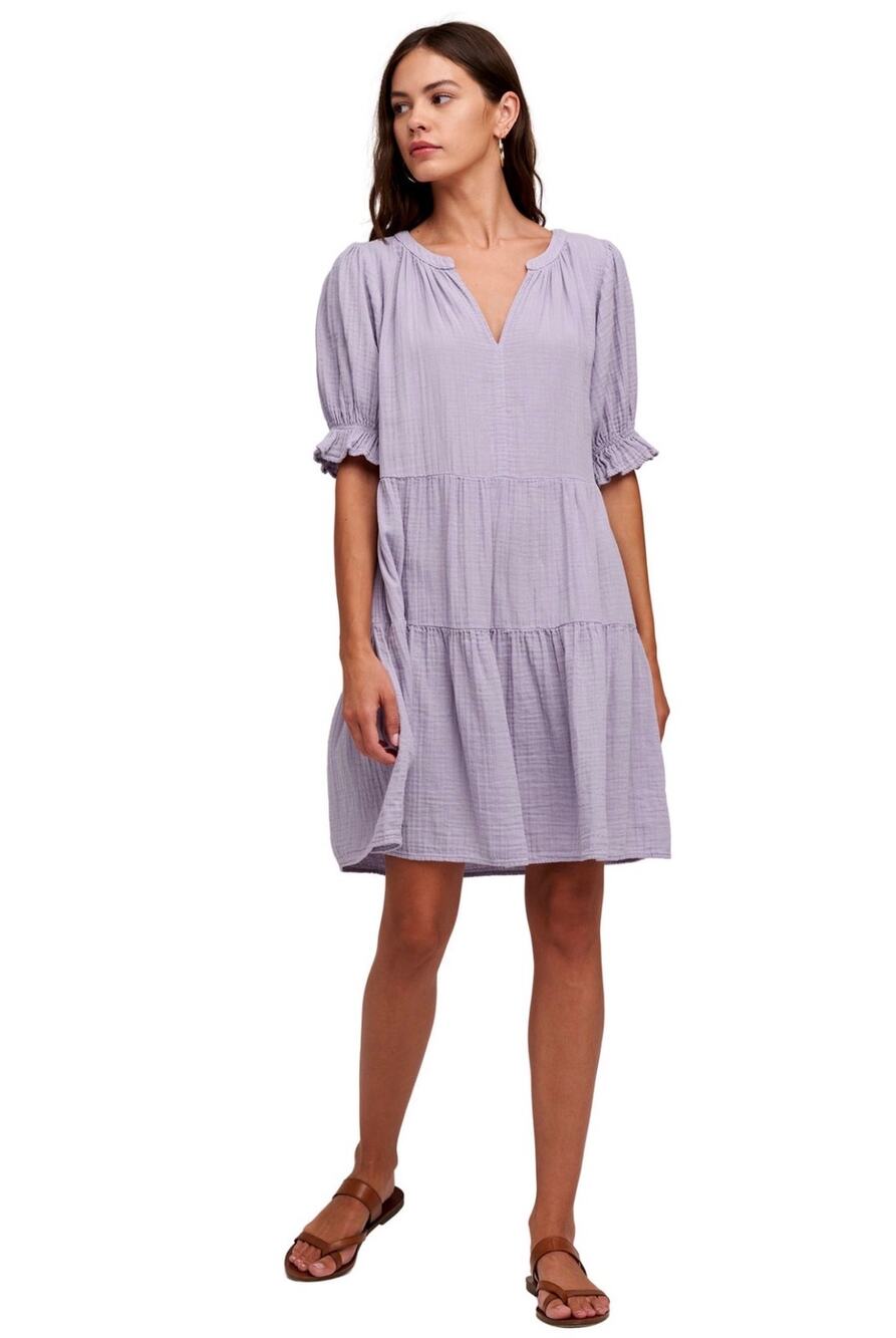 VELVET by GRAHAM & SPENCER Clarissa Cotton Gauze Dress with Ruffle Lilac